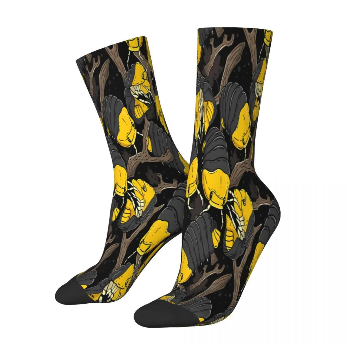 Isopod Rubber Ducky Duck Socks - Male Mens & Women Winter Stockings - Hip Hop Style-1 Black-One Size-
