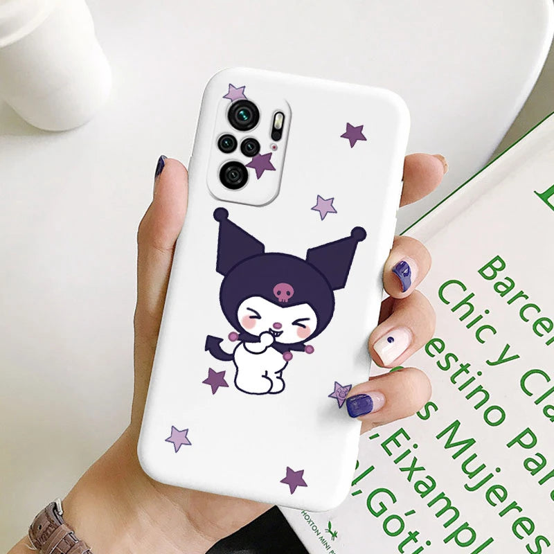 Kuromi Rabbit Kawai Cartoon Anime Soft Phone Cover - For Poco M5S PocoM5S Case - Bumper Sanrio Cinnamonroll - For Poco M5 S - Xiaomi Poco M5S - Anime Fan Gift-Kba-sanlo175-Poco M5S-
