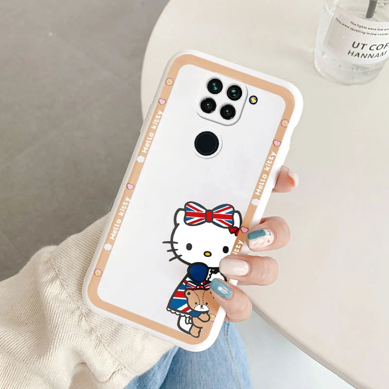 Cute Cartoon Kuromi Melody Cinnamoroll Phone Case - Anti-drop Cases - Xiaomi Redmi Note 9 Back Cover - Girl Boys for Redmi Note 9 - Xiaomi Redmi Note 9 - Anime Fan Gift-Kba-sanlo30-Redmi Note 9-