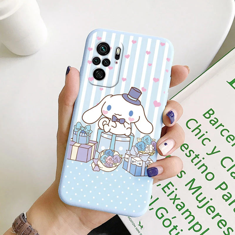 Kuromi Rabbit Kawai Cartoon Anime Soft Phone Cover - For Poco M5S PocoM5S Case - Bumper Sanrio Cinnamonroll - For Poco M5 S - Xiaomi Poco M5S - Anime Fan Gift-Kql-sanlo157-Poco M5S-