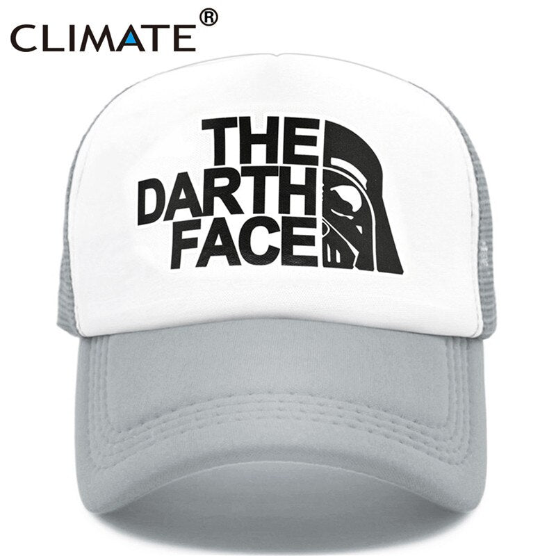 Darth Trucker - Ultimate Trucker - Snapback Baseball Cap - Summer Hat For Men and Women-Gray White-Kid 52to55cm Head-