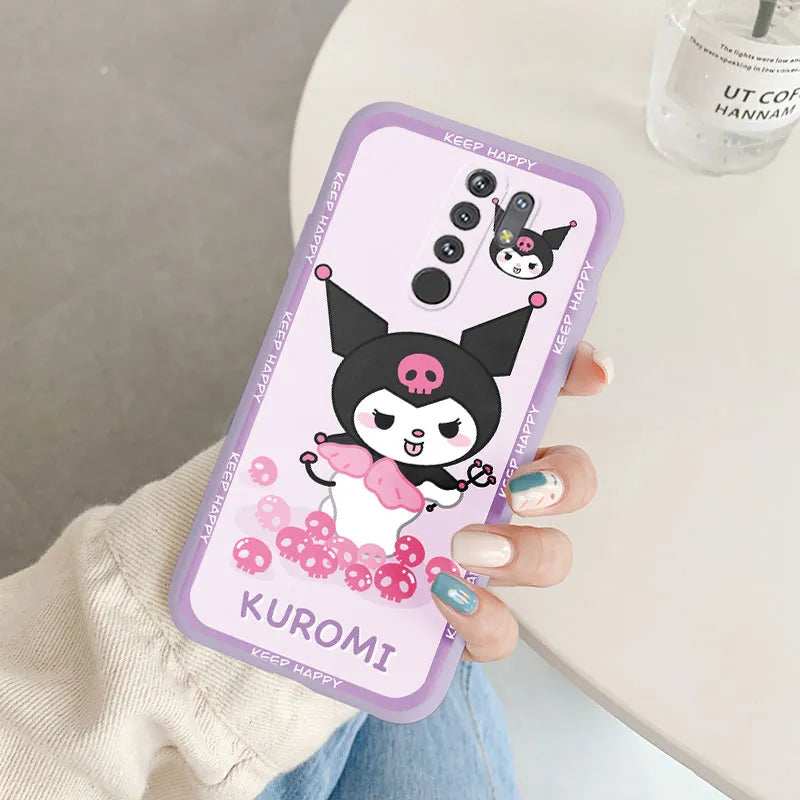 Cartoon Phone Case Kuromi Melody Cinnamoroll - Anti-drop Silicone Case - Xiaomi POCO M2 Redmi 9 Back Cover - Girl Boys for Redmi 9 - Xiaomi Redmi 9 - Anime Fan Gift-Kcz-sanlo28-Redmi 9-
