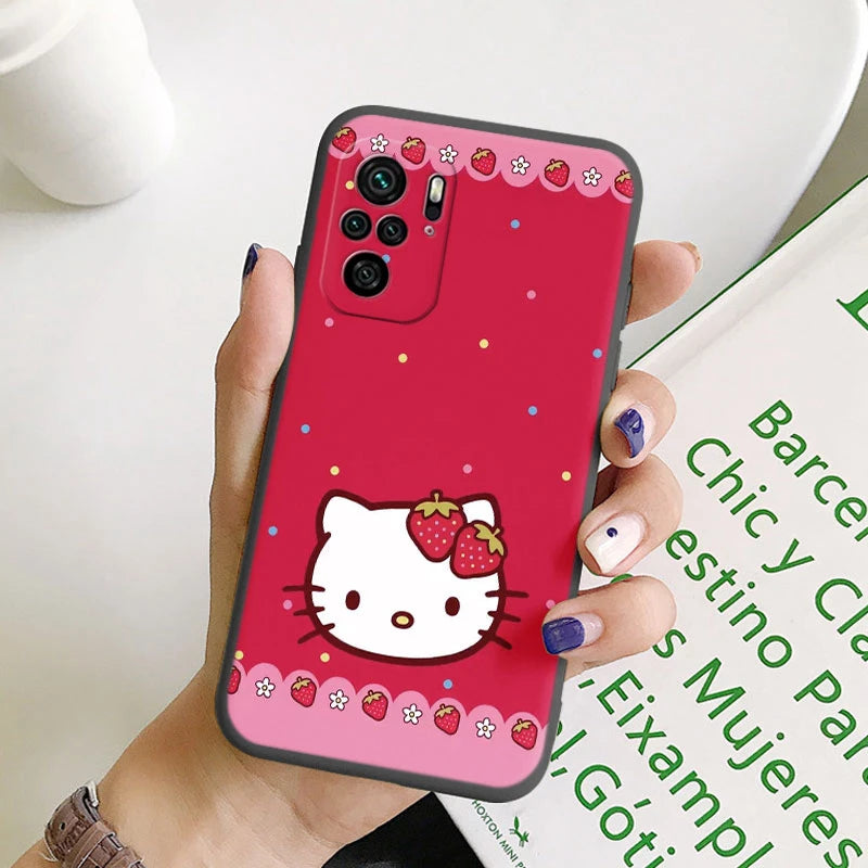 Kuromi Rabbit Kawai Cartoon Anime Soft Phone Cover - For Poco M5S PocoM5S Case - Bumper Sanrio Cinnamonroll - For Poco M5 S - Xiaomi Poco M5S - Anime Fan Gift-Khe-sanlo68-Poco M5S-