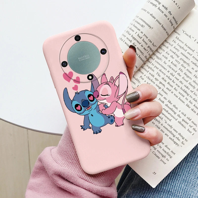 Angel Stitch Lilo Case - Soft Silicone Cartoon Anime Shell - For Honor Magic 5 Lite - Honor X9a Magic5 Lite 5G Phone Cover - All Honor Models - Anime Fan Gift-Kqf-dsnrw286-Honor X9a 5G-