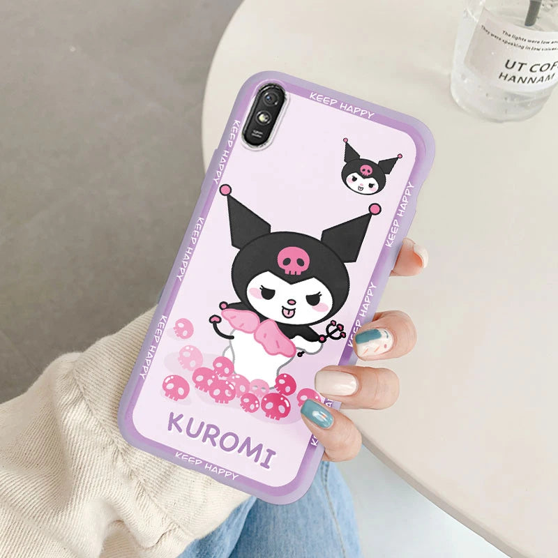 Cute Cartoon Phone Case - Anti-drop Soft Kuromi Melody Cinnamoroll Case - Xiaomi Redmi 9A 9AT Back Cover - Girl Boys for Redmi 9a - Xiaomi Redmi 9A - Anime Fan Gift-Kcz-sanlo28-Redmi 9A-