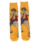 One Piece Socks Luffy Roronoa Zoro Ace Cartoon Socks Pure Cotton Male Fashion Trend Tube Socks Adult Sports Socks Direct Selling-