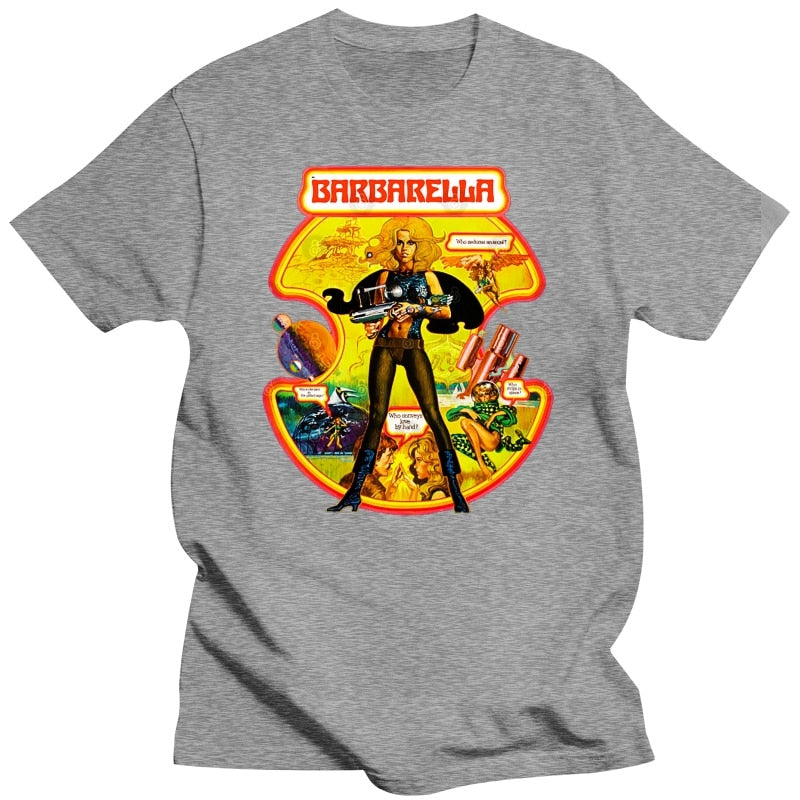 Barbarella - Sci-Fi Classic T-Shirt - Garments For True Movie Lovers - Fanwear-grayMen-S-