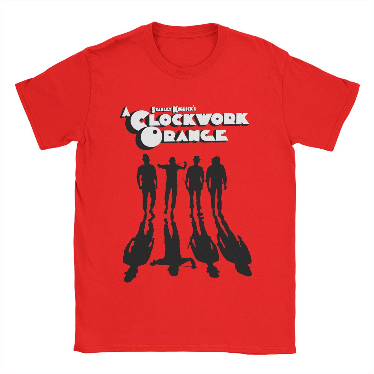 A Clockwork Orange - 100% Cotton T-Shirt - Stanley Kubrick - Sci-Fi Fan Garment-Red-S-
