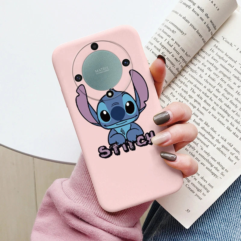 Angel Stitch Lilo Case - Soft Silicone Cartoon Anime Shell - For Honor Magic 5 Lite - Honor X9a Magic5 Lite 5G Phone Cover - All Honor Models - Anime Fan Gift-Kqf-dsnrw279-Honor X9a 5G-
