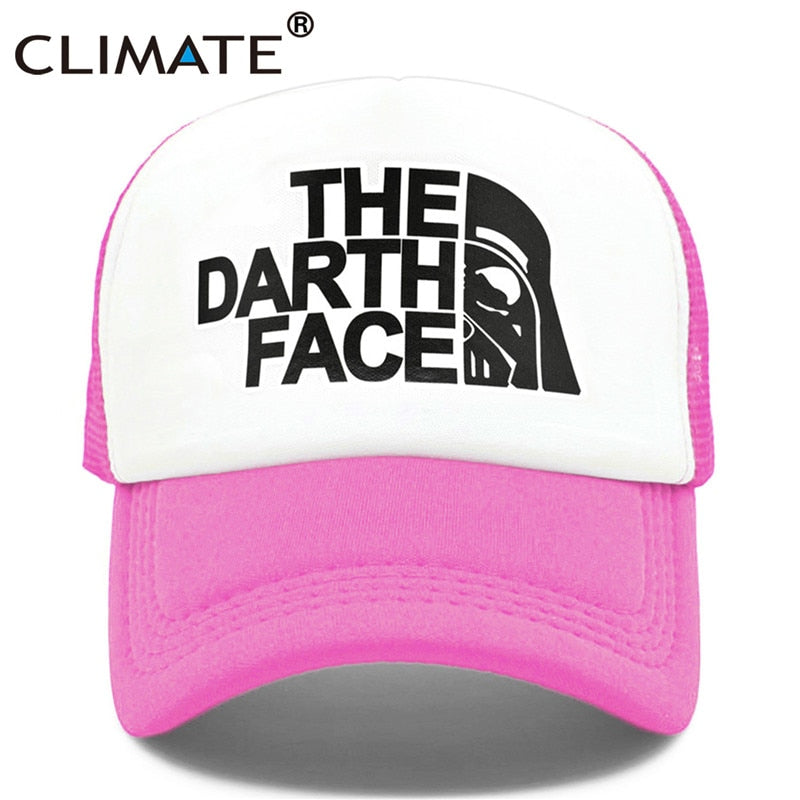 Darth Trucker - Ultimate Trucker - Snapback Baseball Cap - Summer Hat For Men and Women-Rose White-Kid 52to55cm Head-
