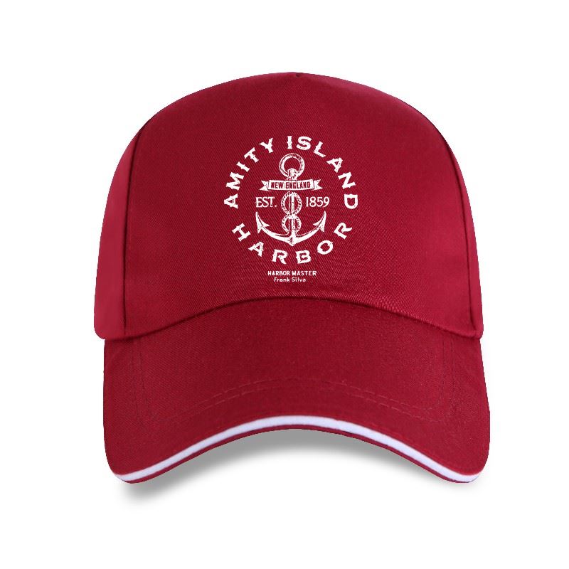 Amity Island Harbour Jaws - Snapback Baseball Cap - Summer Hat For Men and Women-P-RedWine-