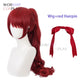 Yoshizawa Kasumi Wigs - Game Persona 5 P5 Cosplay Wig with Red Long Curly Synthetic Hair, Halloween Wigs, Wig Cap, Black Mask, and Bow Haipin-wig Red Hairpin-One Size-