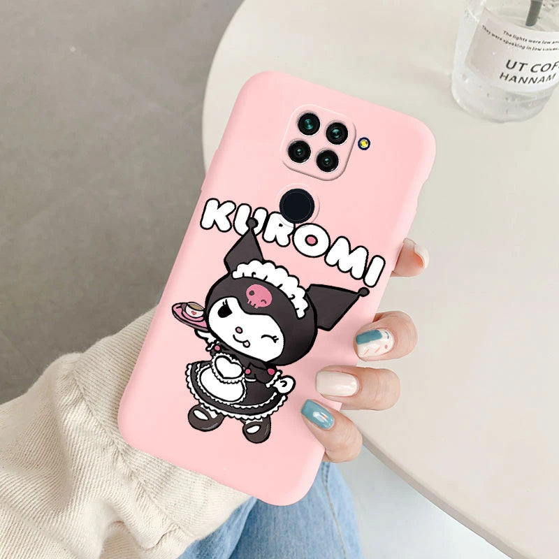 Cute Cartoon Kuromi Melody Cinnamoroll Phone Case - Anti-drop Cases - Xiaomi Redmi Note 9 Back Cover - Girl Boys for Redmi Note 9 - Xiaomi Redmi Note 9 - Anime Fan Gift-Kqf-sanlo118-Redmi Note 9-