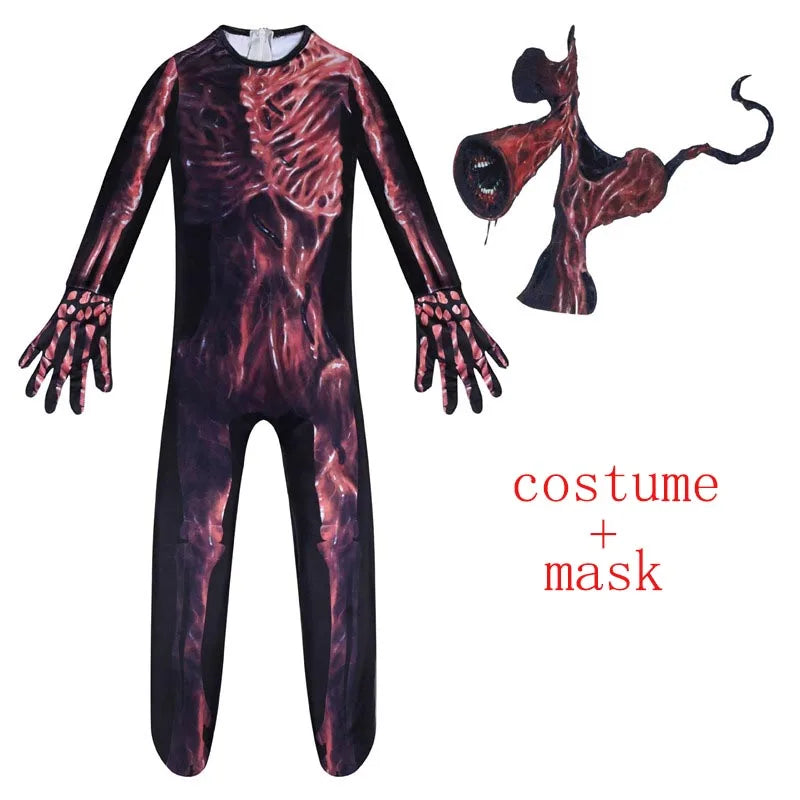 Kids Siren Head Cosplay Costume - Perfect for Boys and Girls, Suitable for Anime Funny Party Bodysuit, Halloween Carnival, and Fancy Dress Jumpsuits-costume-mask-120-Siren Head