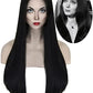 Movie Cos Wednesday Addams Family Cosplay Wig - Homes Women Morticia Addams Hair Resistant Synthetic Gomez Beard Wigs Caps for Halloween-Mom Wigs B-One size-