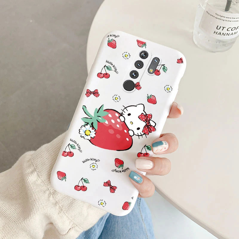 Cartoon Phone Case Kuromi Melody Cinnamoroll - Anti-drop Silicone Case - Xiaomi POCO M2 Redmi 9 Back Cover - Girl Boys for Redmi 9 - Xiaomi Redmi 9 - Anime Fan Gift-Kba-sanlo32-Redmi 9-