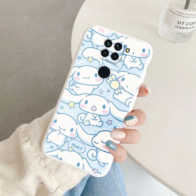 Cute Cartoon Kuromi Melody Cinnamoroll Phone Case - Anti-drop Cases - Xiaomi Redmi Note 9 Back Cover - Girl Boys for Redmi Note 9 - Xiaomi Redmi Note 9 - Anime Fan Gift-Kba-sanlo12-Redmi Note 9-