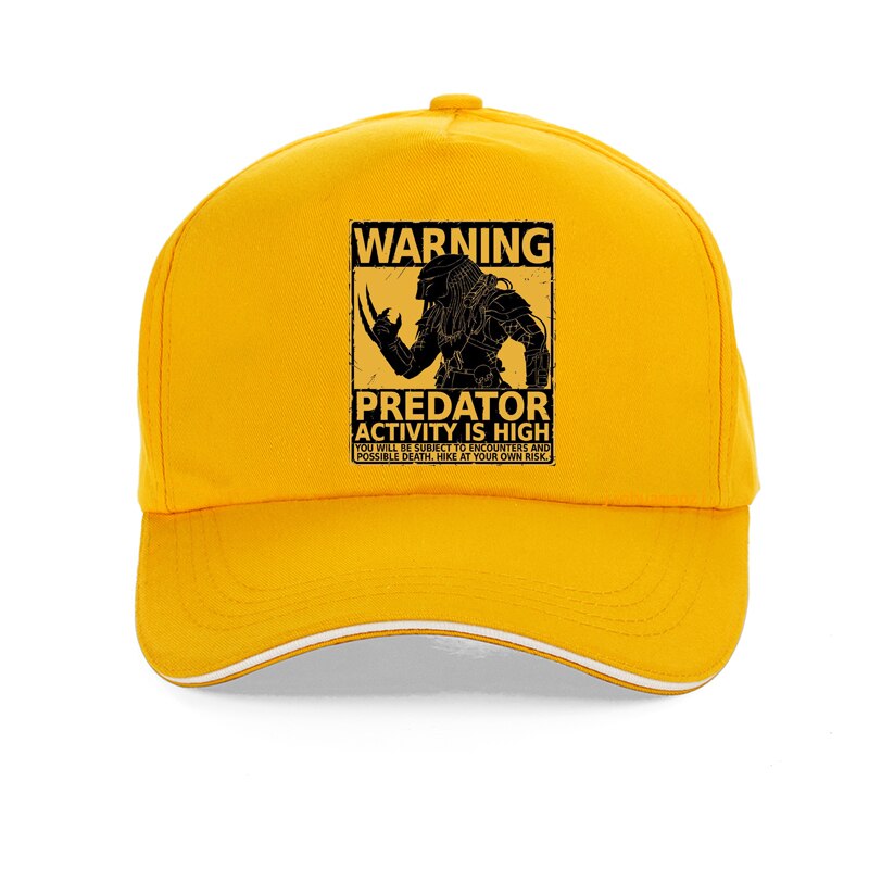 Predator Activity Is High - Snapback Baseball Cap - Summer Hat For Men and Women-Yellow-Adjustable-