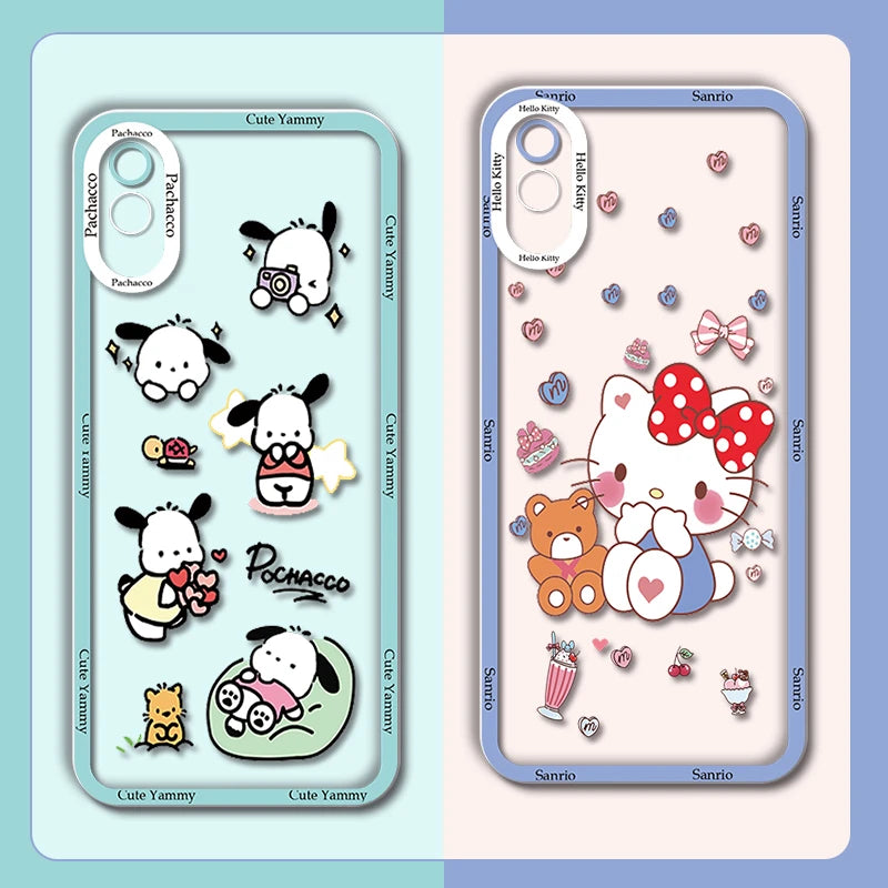Cinnamoroll | Hello Kitty Cover For Redmi 9A 9AT Phone Case - Cartoon Transparent Soft Silicone Coque - For Redmi9A 9 AT - Shell kuromi Bags - Xiaomi Redmi 9A - Anime Fan Gift-