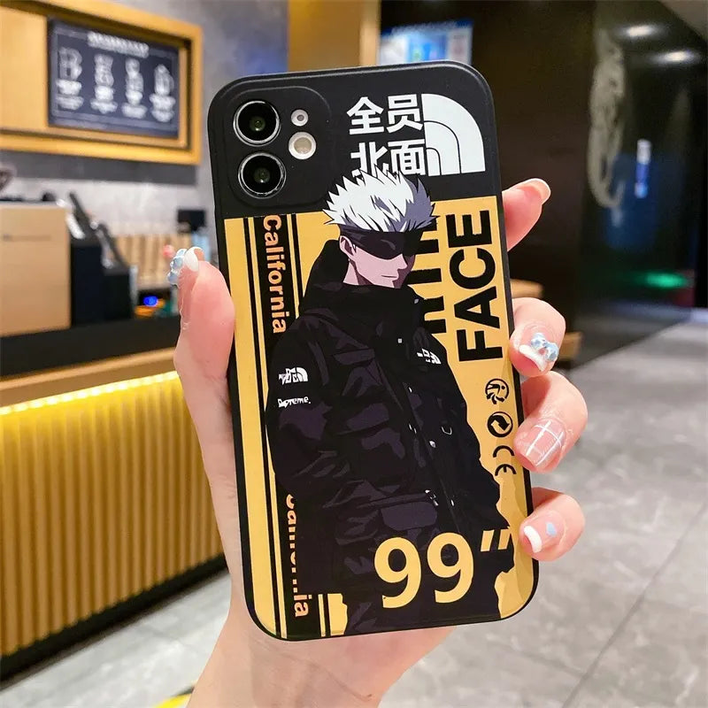 Satoru Gojo - Jujutsu Kaisen Phone Case - Soft Silicone Transparent Cover - iPhone 15 14 13 12 11 Pro X XS Max XR 7 8 Plus SE2 - All iPhone Models - Anime Fan Gift-2-For iPhone 7 8-