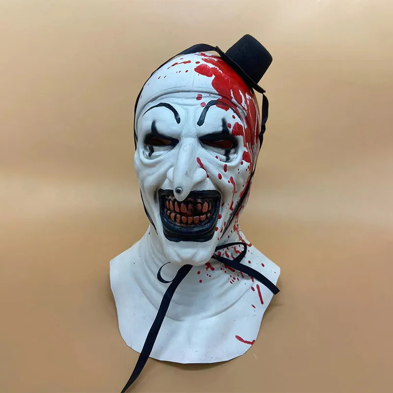 Terrifier 2 Art The Clown Costume - Jumpsuit, Hat, and Mask Outfits to Shine at Halloween Carnival Suit-2-S-Terrifier