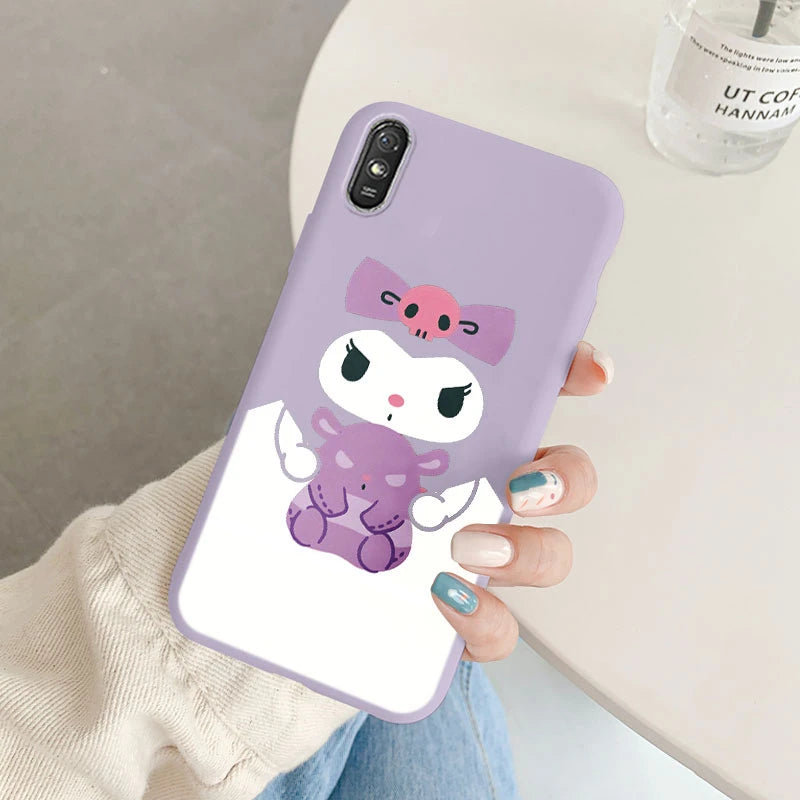 Cute Cartoon Phone Case - Anti-drop Soft Kuromi Melody Cinnamoroll Case - Xiaomi Redmi 9A 9AT Back Cover - Girl Boys for Redmi 9a - Xiaomi Redmi 9A - Anime Fan Gift-Kcz-sanlo98-Redmi 9A-