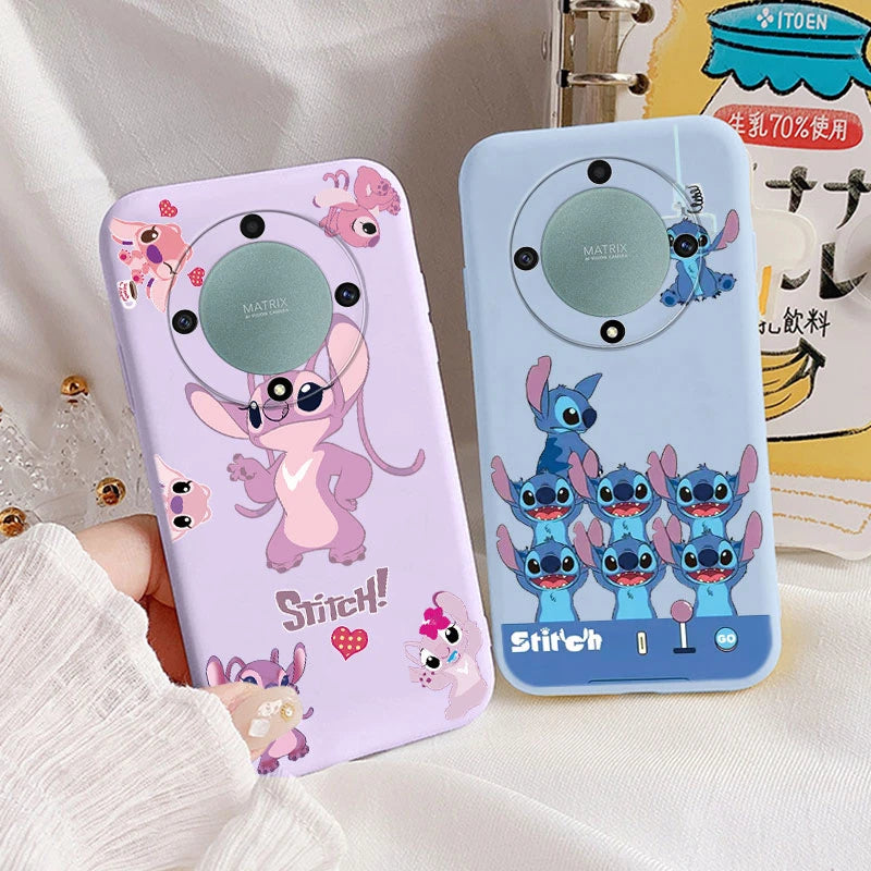 Angel Stitch Lilo Case - Soft Silicone Cartoon Anime Shell - For Honor Magic 5 Lite - Honor X9a Magic5 Lite 5G Phone Cover - All Honor Models - Anime Fan Gift-