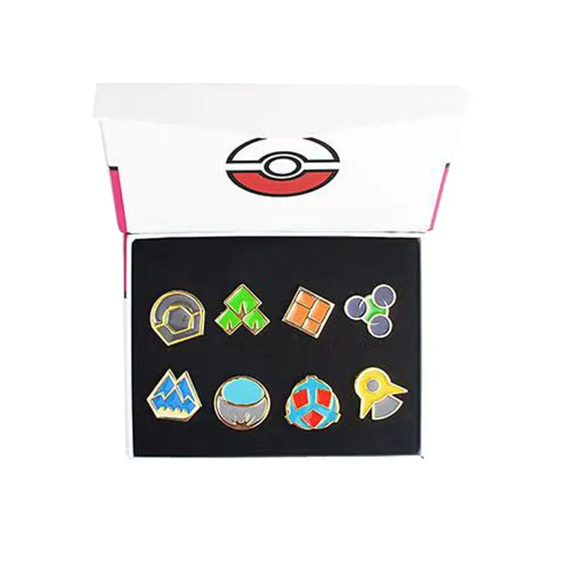 Pokemon Gym Badges Collection - Kanto Johto Hoenn Sinnoh Pins Brooches - Unique Pocket Monster Gift-D-