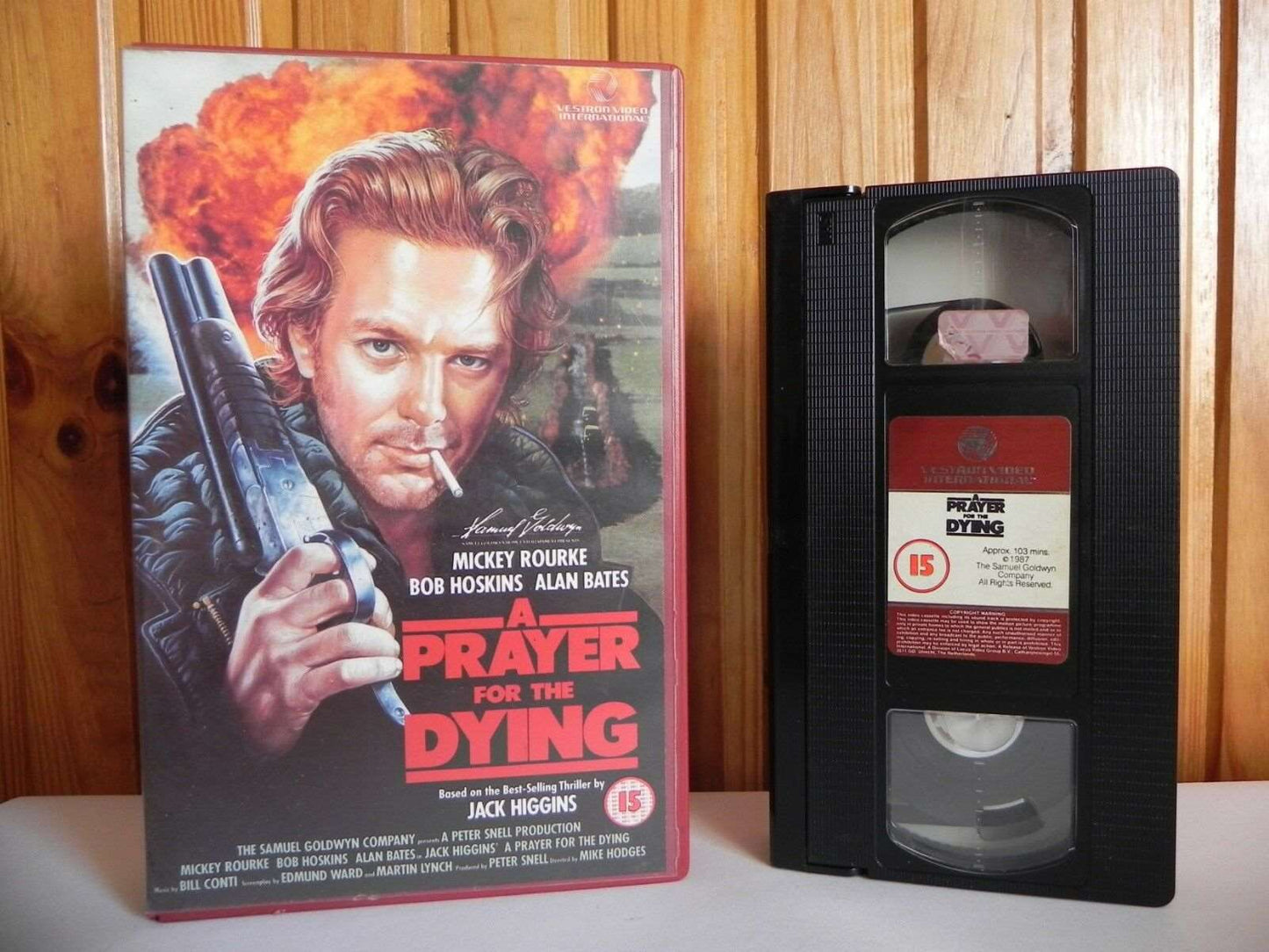A Prayer For The Dying - Vestron - Thriller - Mickey Rourke - Large Box - VHS-