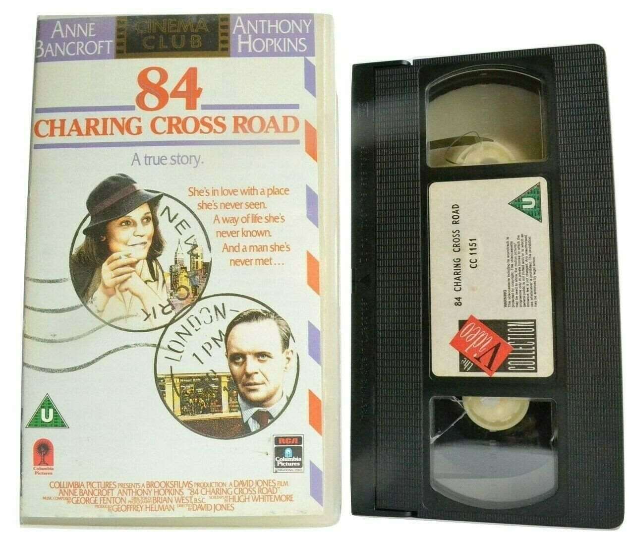 84 Charing Cross Road: Anne Bancroft & Anthony Hopkins [True Story] - Pal VHS-