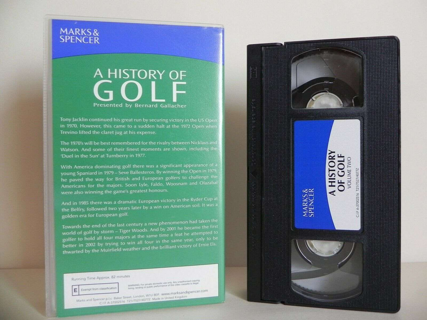 A History Of Golf: Volume Two - Marks & Spencer - Bernard Gallacher - Pal VHS-