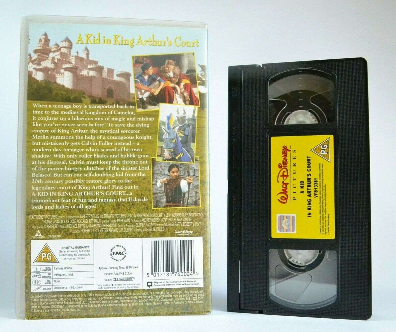 A Kid In King Arthur's Court - Disney Family Film - Large Box - Kids - Pal VHS-