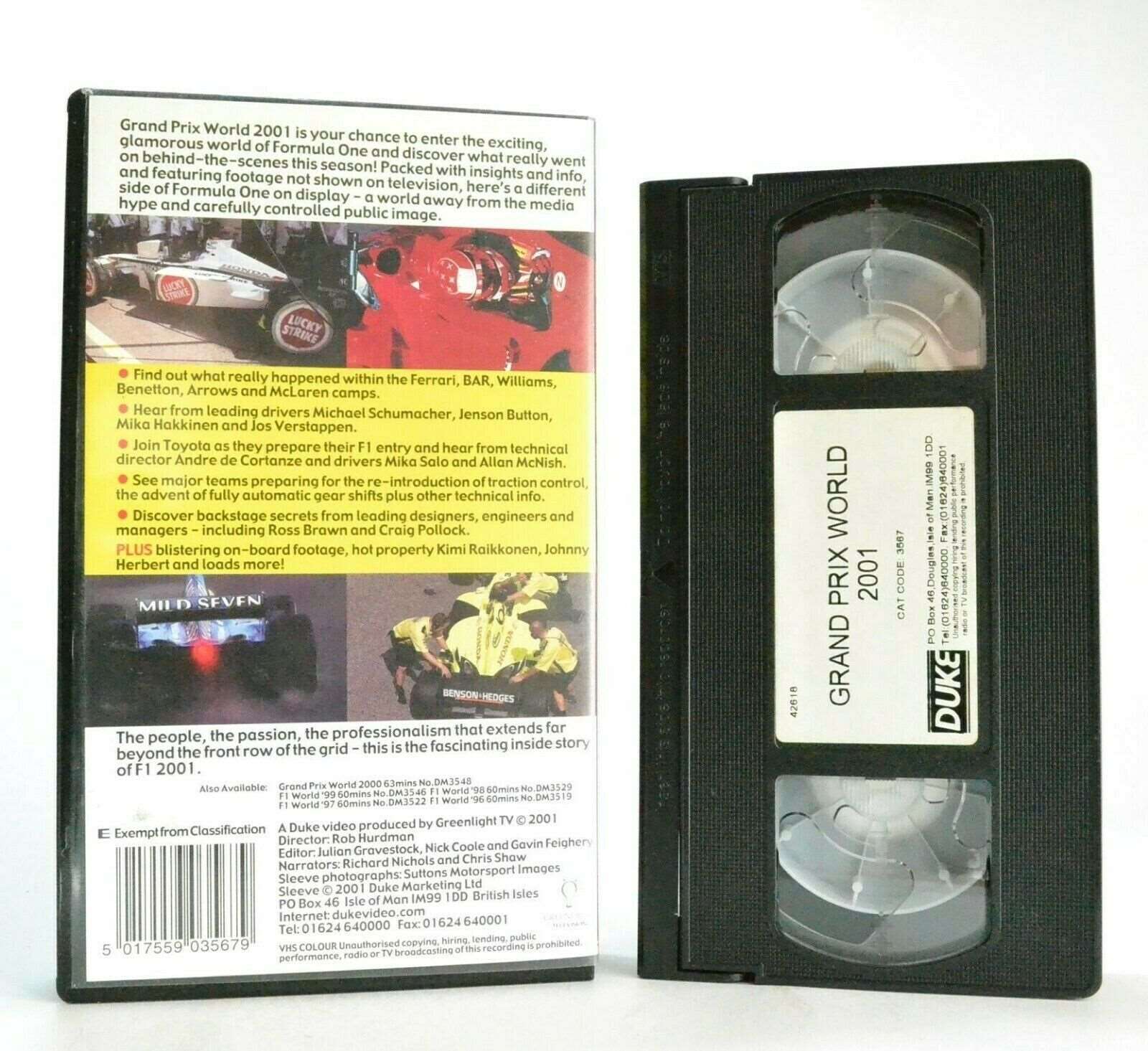 2001: Grand Prix World - Formula One - Racings - M.Schumacher - M.Hakkinen - VHS-