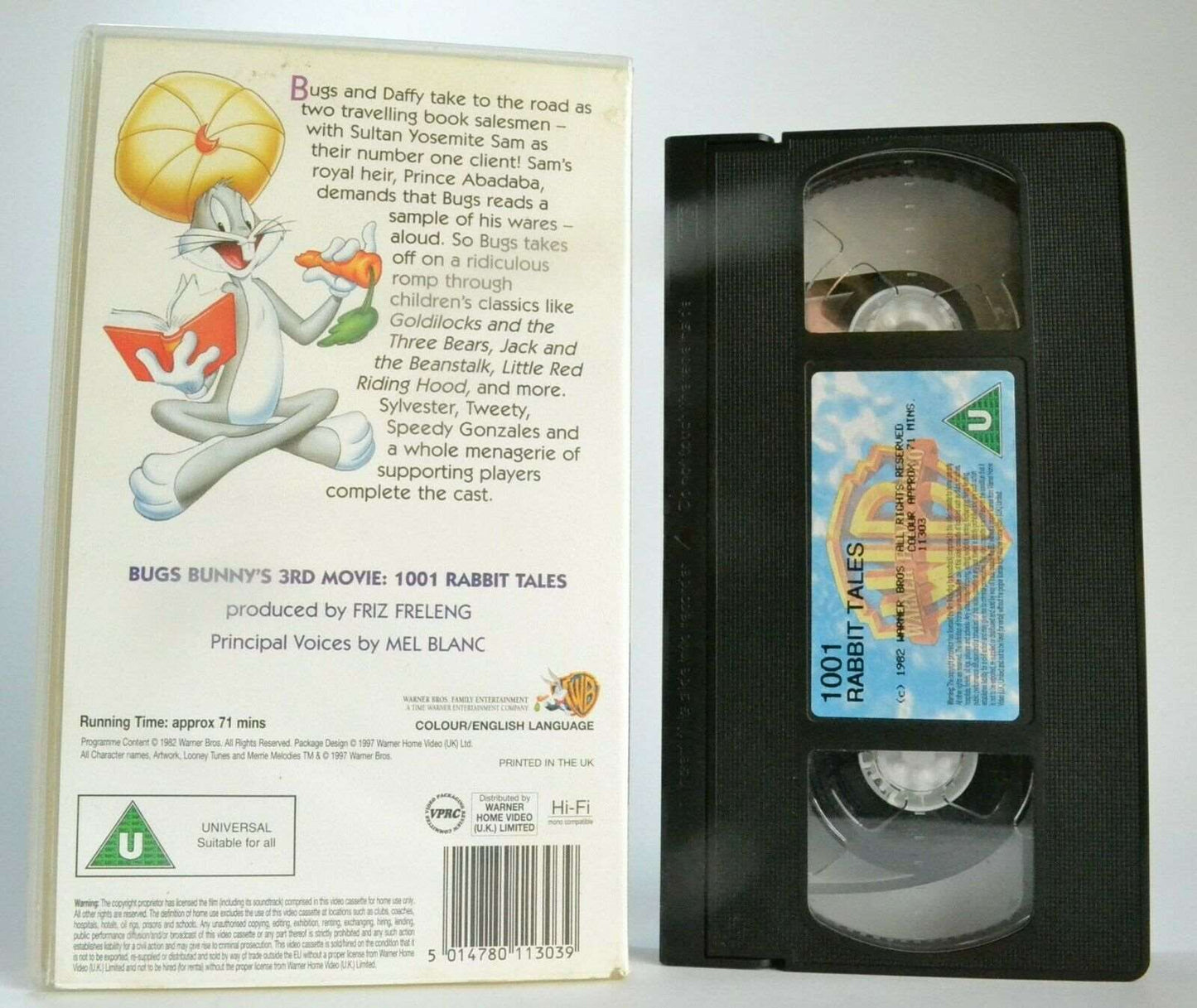 1001 Rabbit Tales [Bugs Bunny 3rd Movie] Looney Tunes - Animated - Kids - VHS-