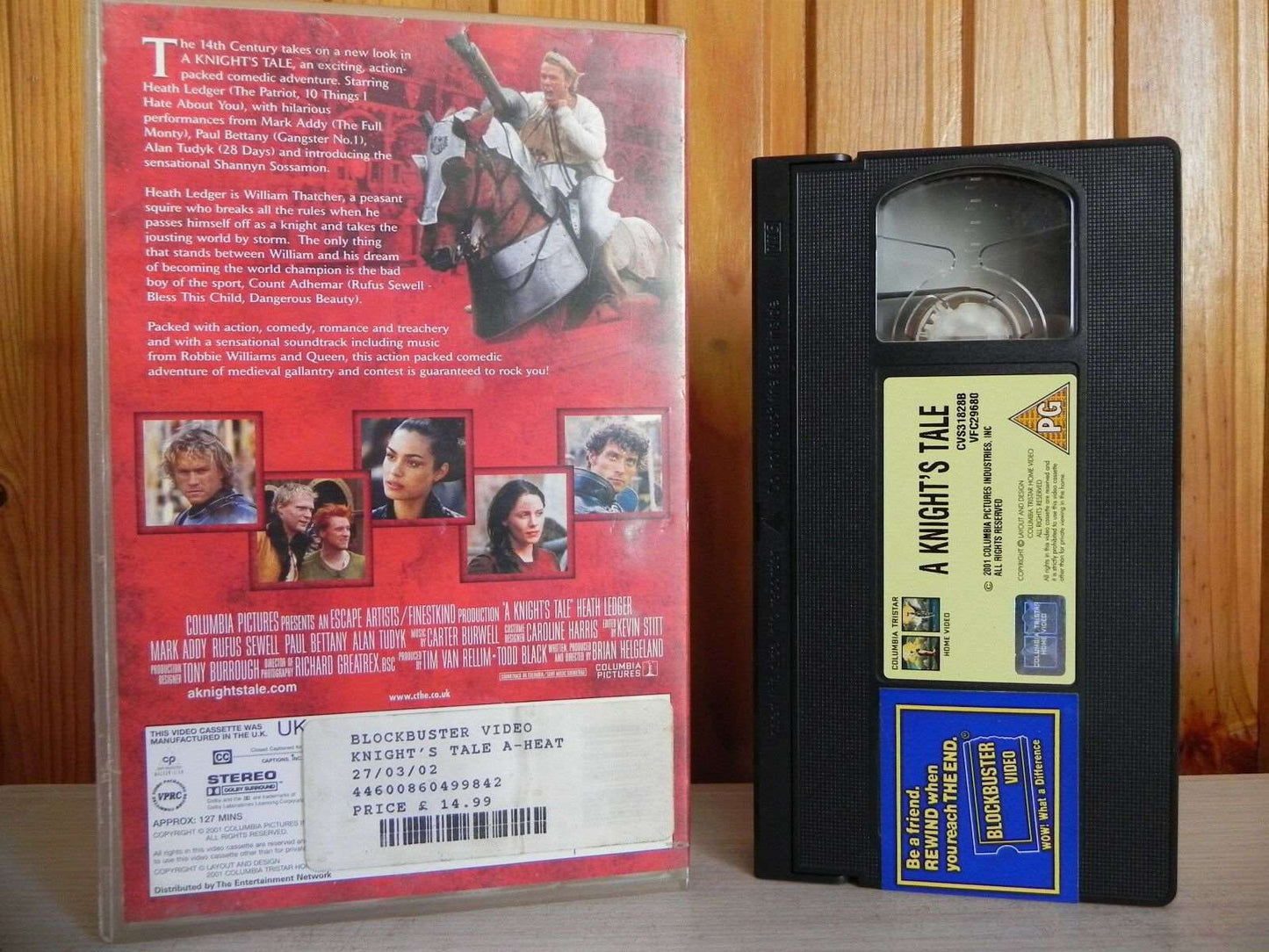 A Knight's Tale - Columbia - Comedy/Adventure - Heath Ledger Post Batman - VHS-