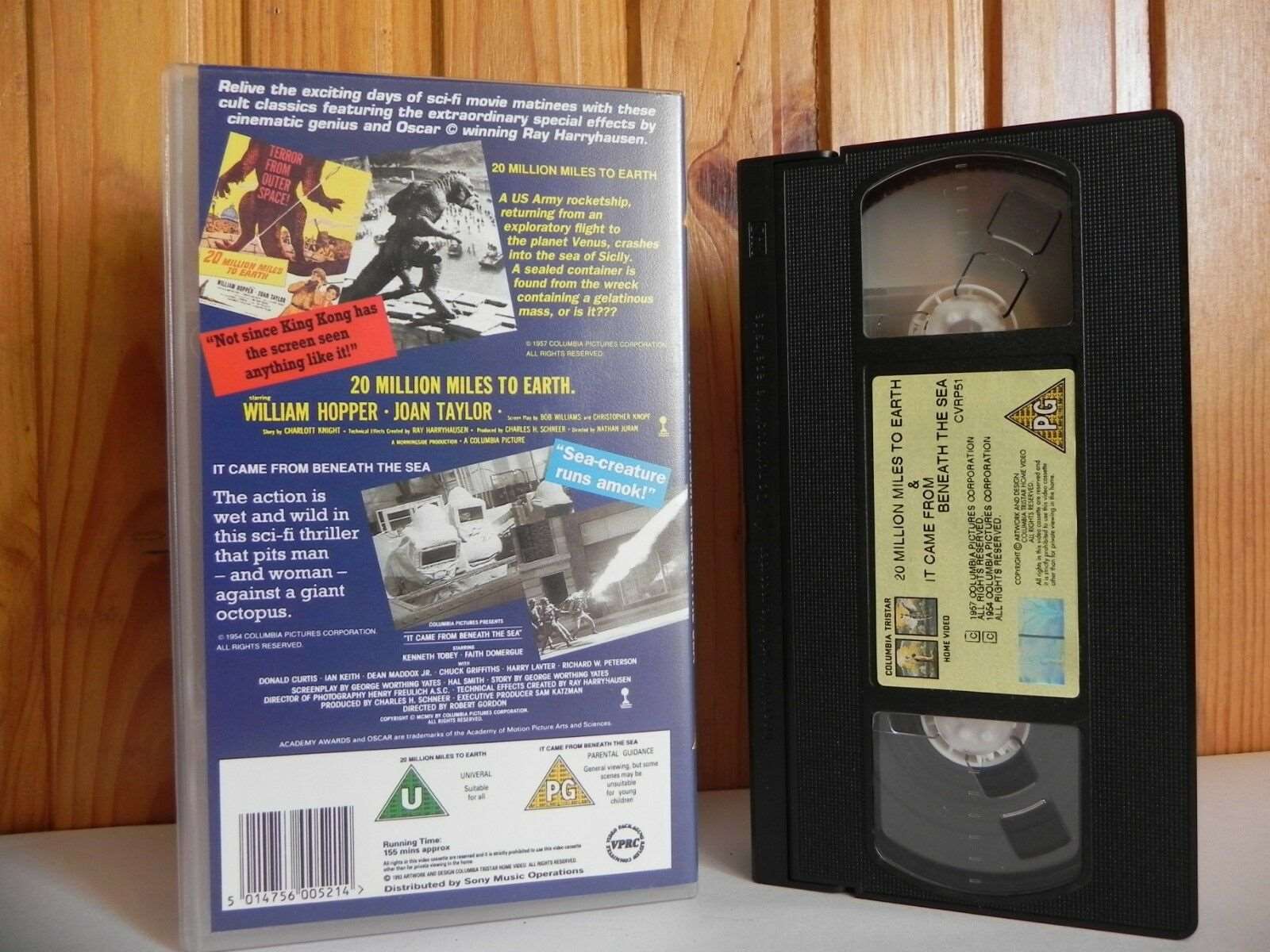 20 Million Miles To Earth/It Came From Beneath The Sea - Sci-Fi Series - Pal VHS-