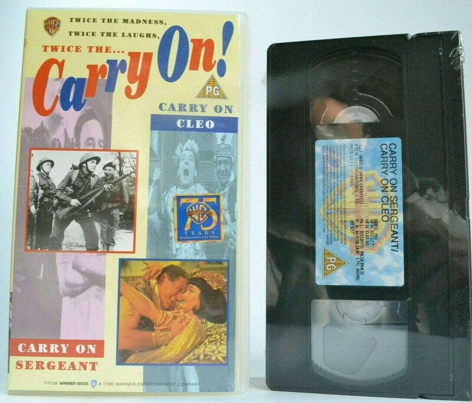 2x Carry On: Sergeant / Cleo [Brand New Sealed] - Comedy - Joan Sims - Pal VHS-