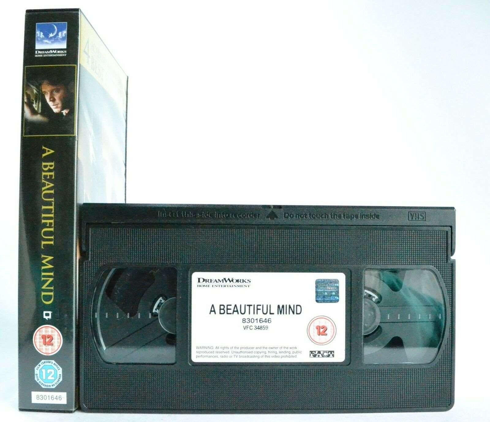 A Beautiful Mind: Awards Edition - Based On True Events - Drama - R.Crowe - VHS-