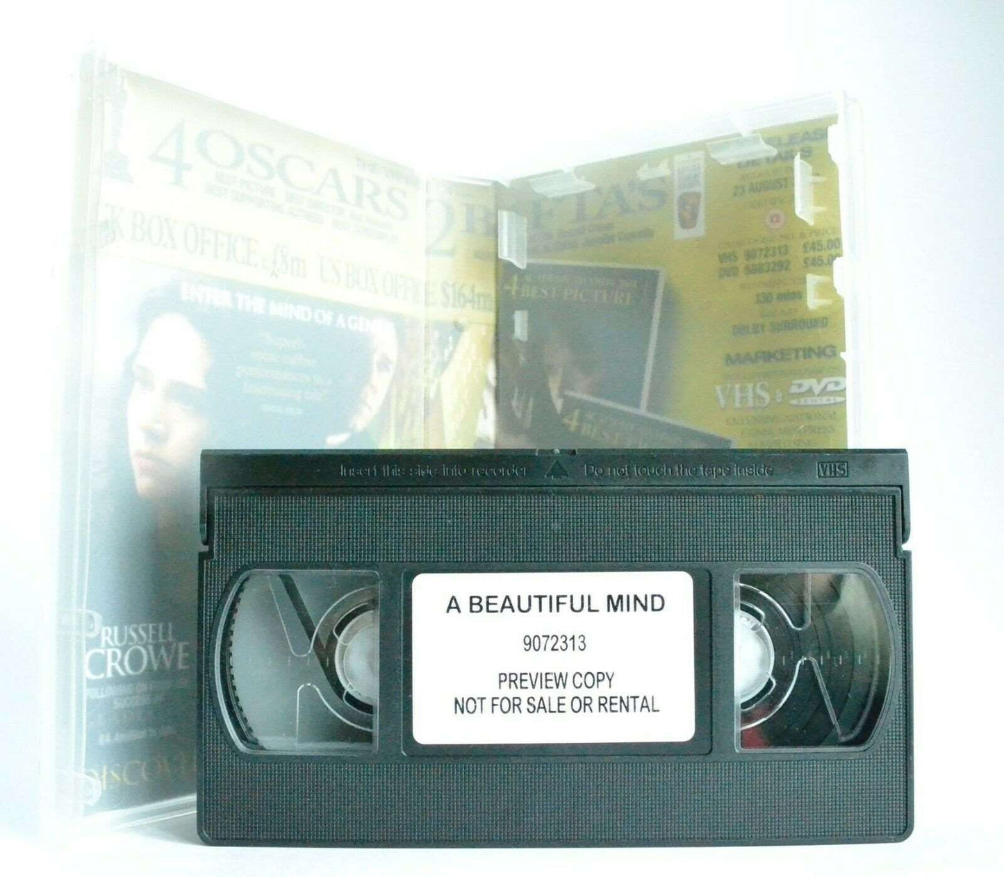 A Beautiful Mind (2001); [John Nash] - Biographical Drama - Russell Crowe - VHS-