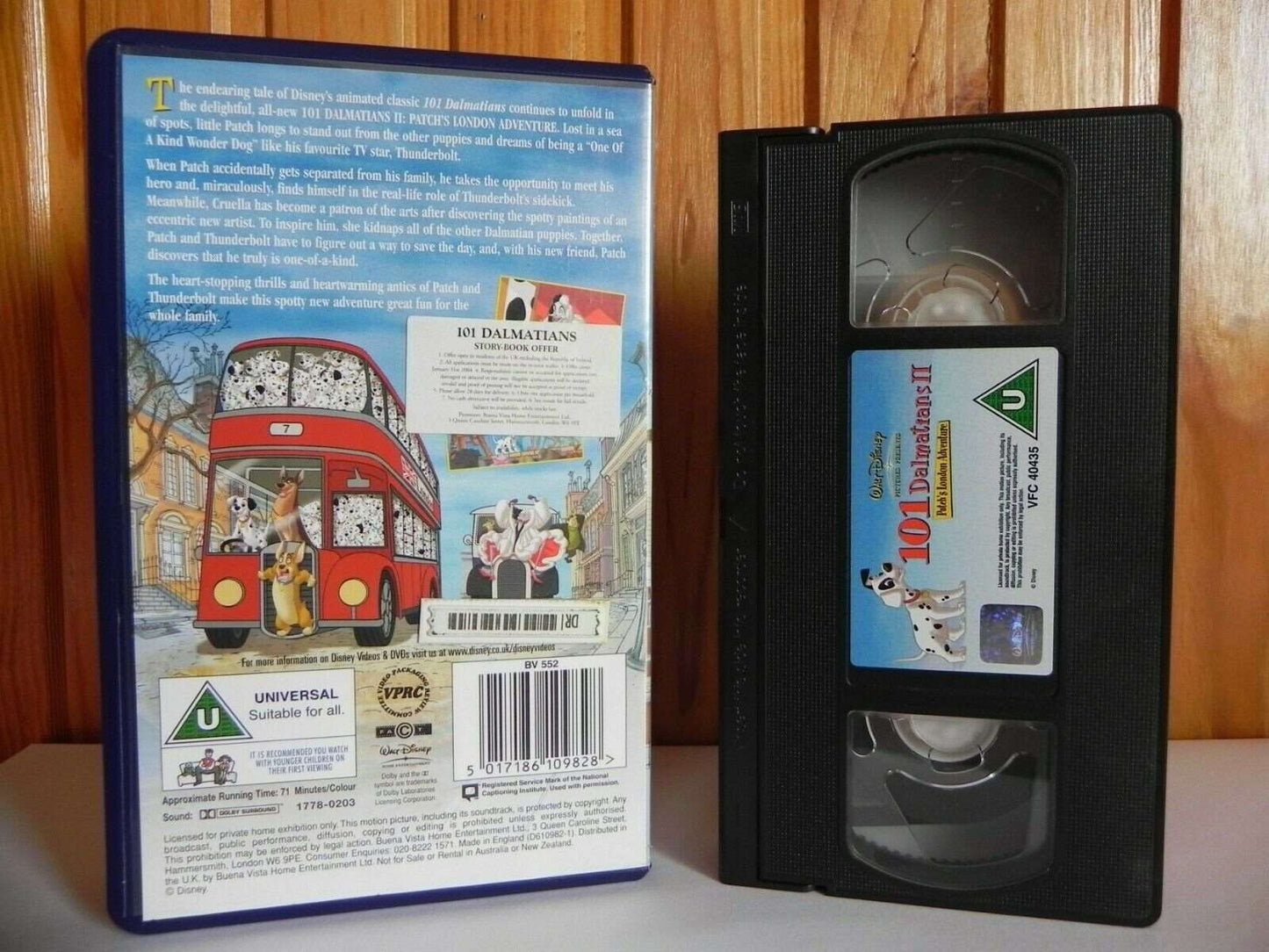 101 Dalmatians 2: Patch's London Adventure - Walt Disney - Animated - Kids - VHS-