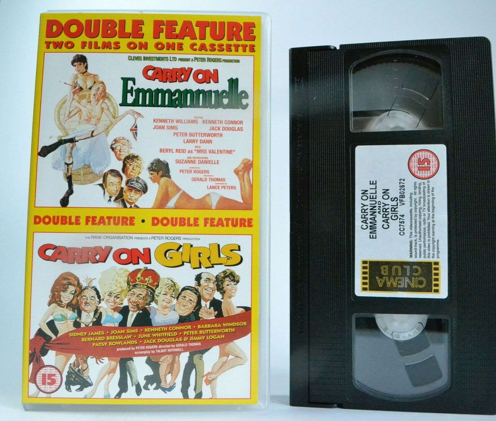 2x Carry On: Emmanuelle (1978) / Girls (1973) -<Romantic Comedy>- Pal VHS-