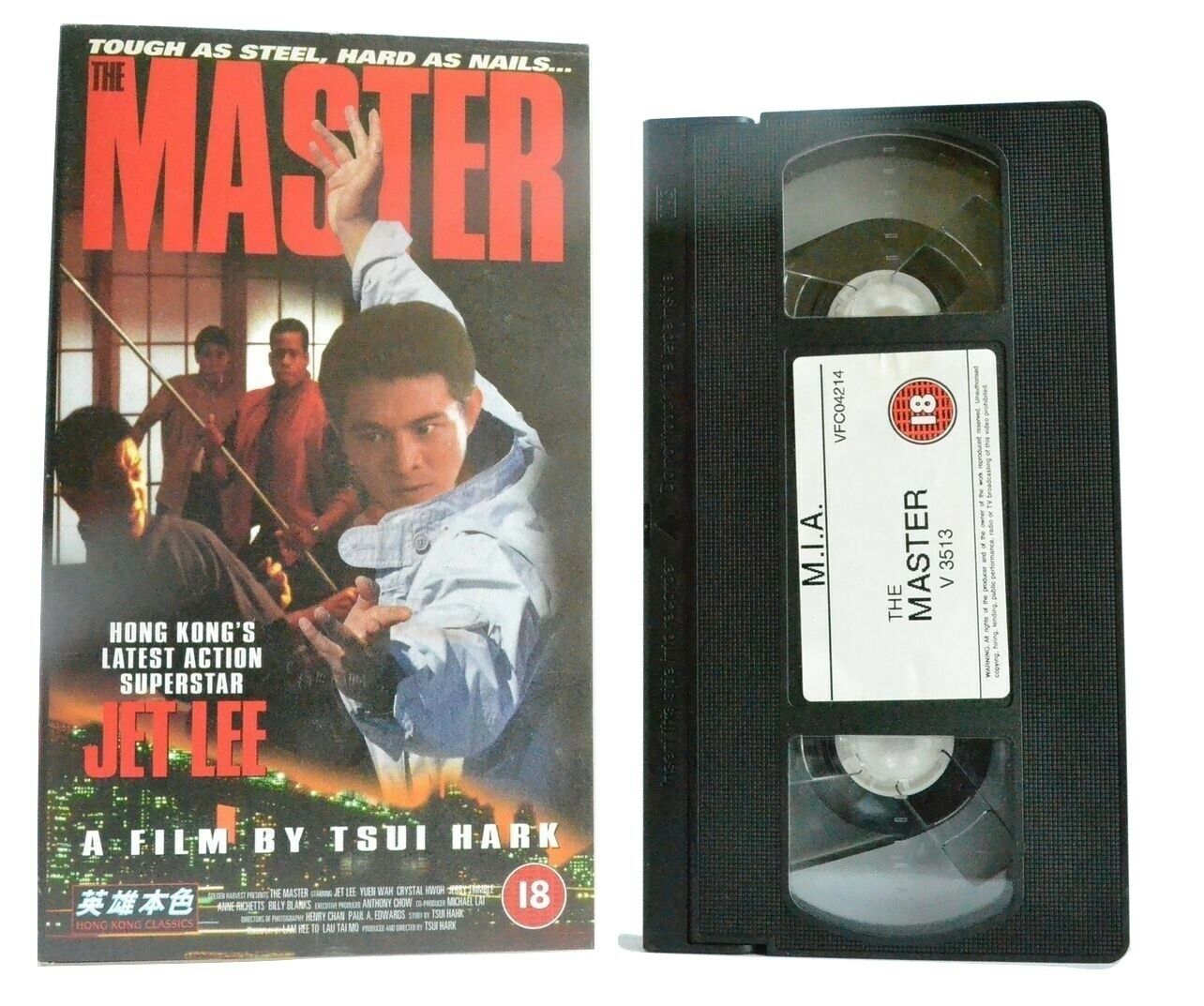 The Master: (1992) San Fran Action - Martial Arts - Jet Li - Tsui Hark - Pal VHS-