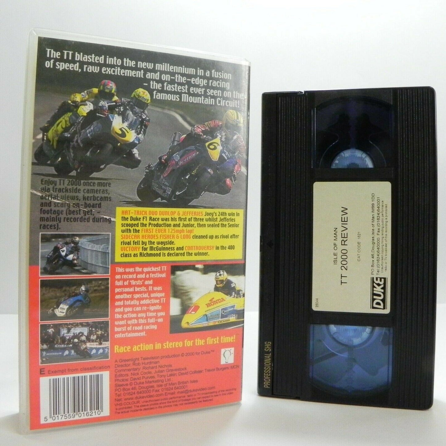 TT Isle Of Man 2000: Racing - Dunlop - Jefferies - McGuinness - Pal VHS-