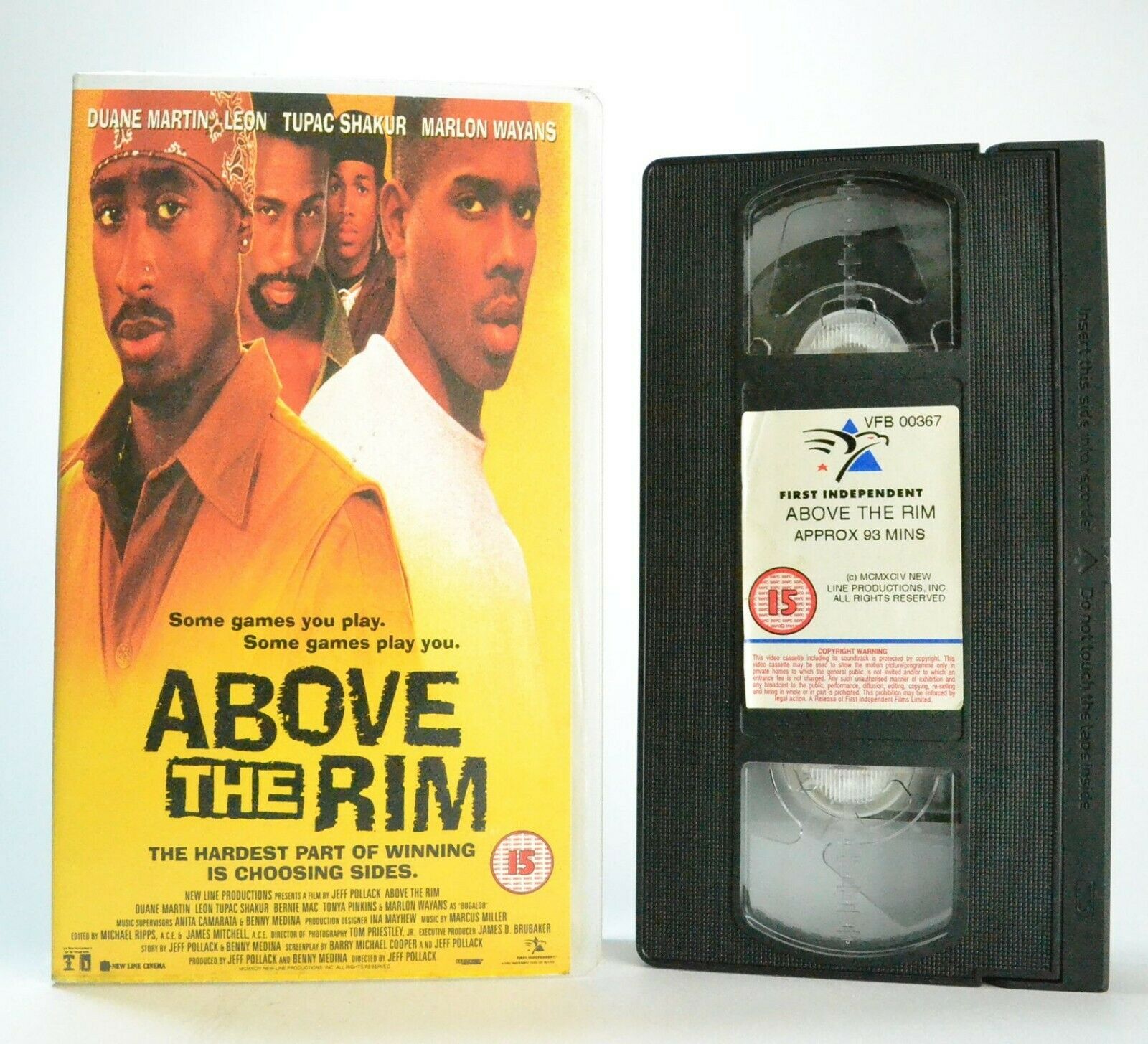Above The Rim: J.Pollack Film - Sports Drama - Tupac Shakur/M.Wayans - Pal VHS-