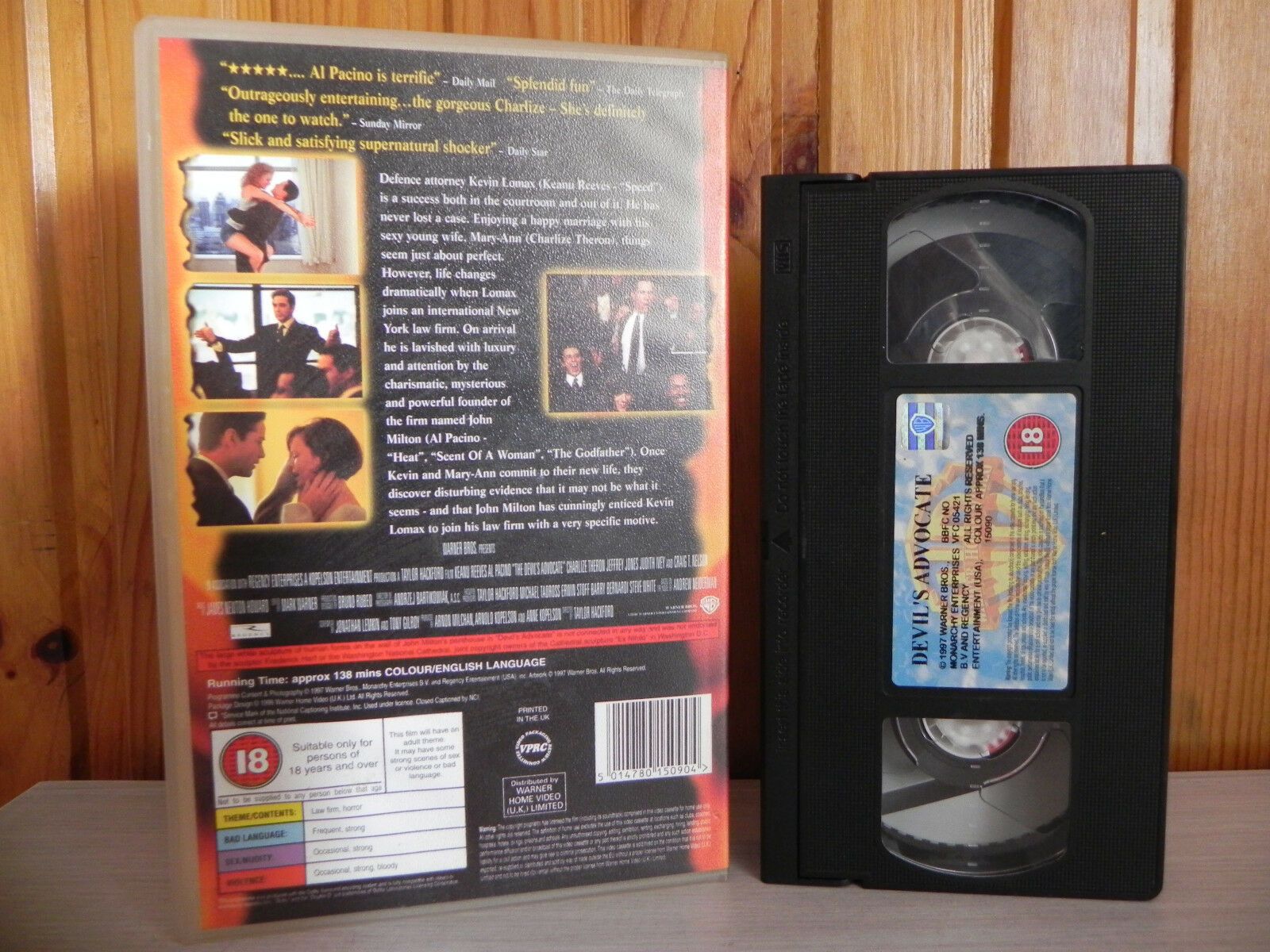 Devils Advocate - Drama - Big Box - Al Pacino/Keanu Reeves - VHS-