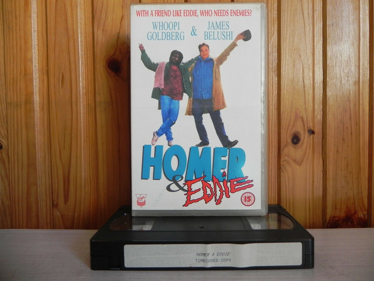 Homer And Eddie - Virgin - Comedy - Whoopi Goldberg - James Belushi - Pal VHS-