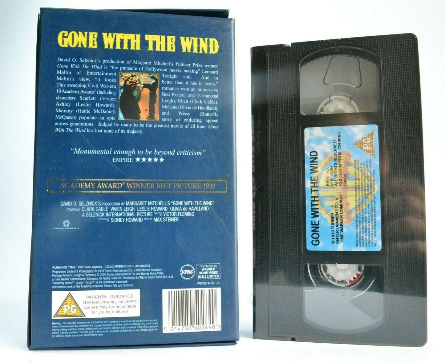 Gone With The Wind [Brand New Sealed]: Historical Romance -<Clark Gable>- VHS-