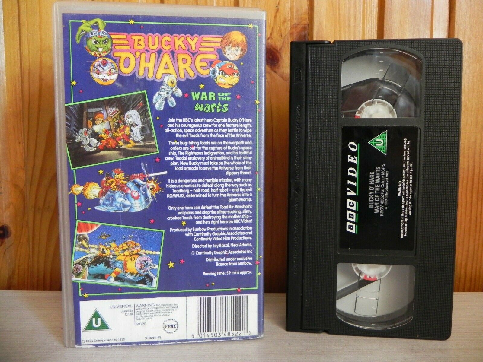 Bucky O'hare - War Of The Warts - BBC - Space Adventure - Cartoon - Pal VHS-