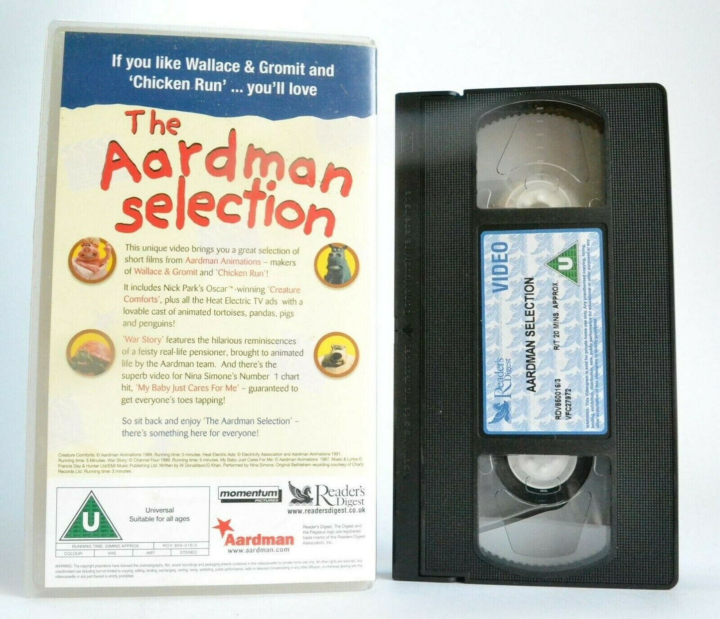 The Aardman Selections: Selection Of Short Films - Animated - Children's - VHS-