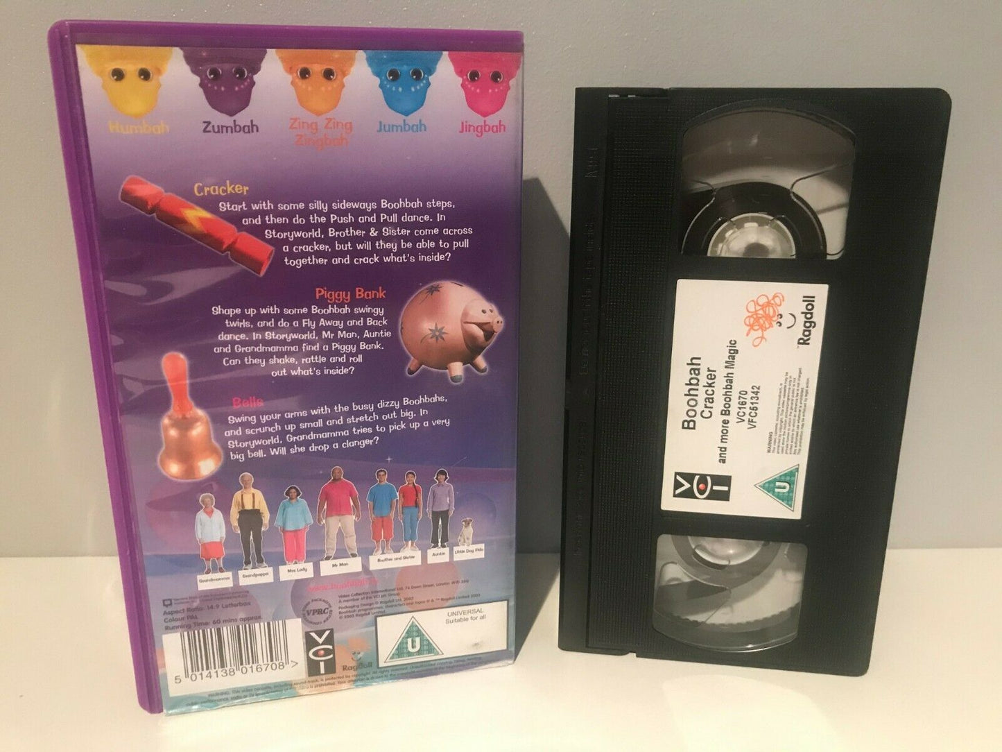 Boohbah: Cracker-Piggy Bank-Bells - 60 min Ragdoll Production - Kid's Educ VHS-